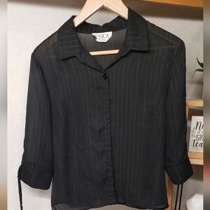 Jessica Black Sheer Blouse
